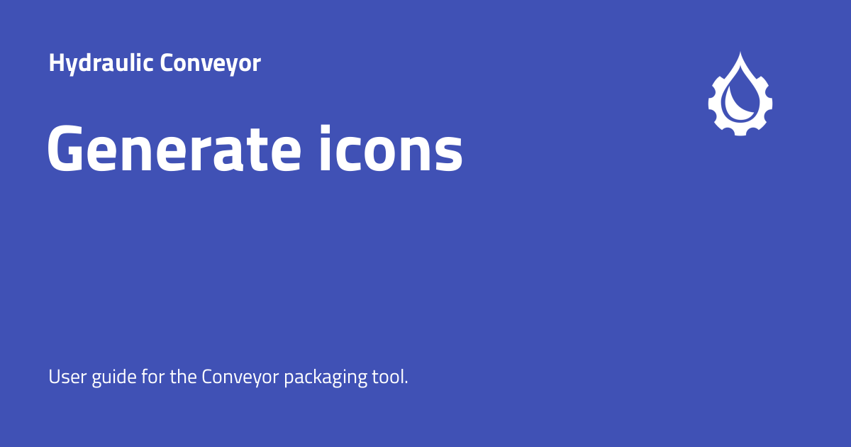 Generate icons - Hydraulic Conveyor