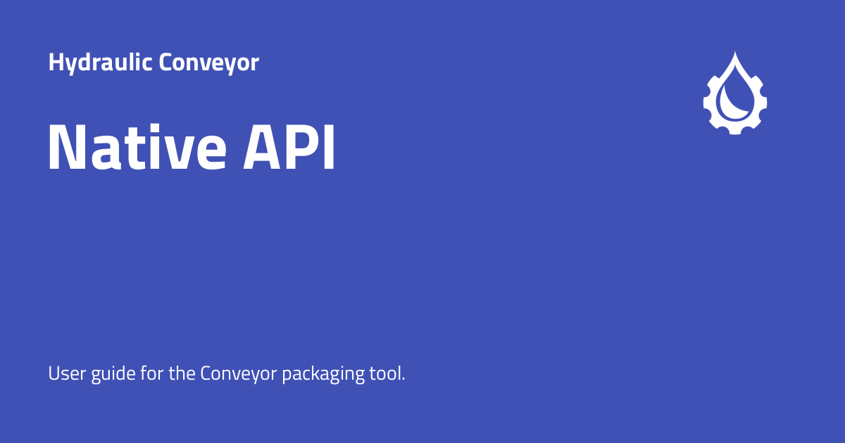 Native API - Hydraulic Conveyor