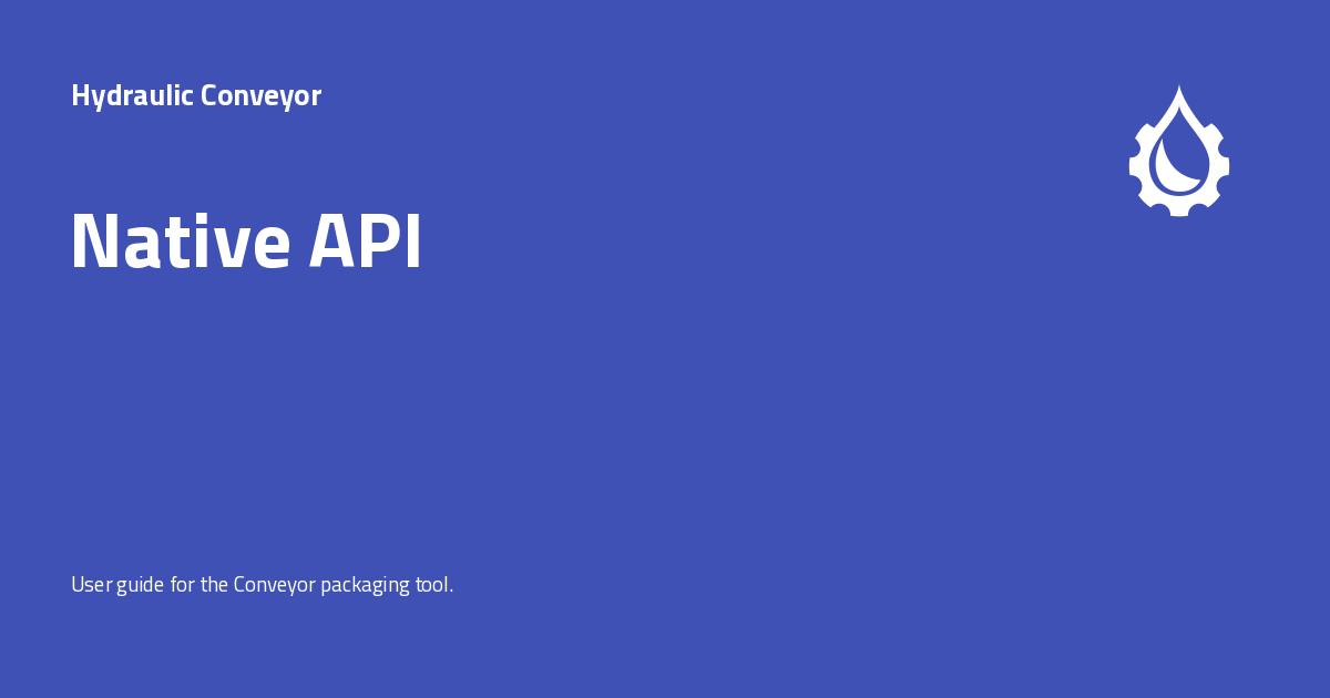 Native API - Hydraulic Conveyor
